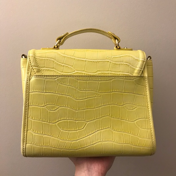 Lapalette Yellow Leather Crossbody Bag - Picture 3 of 7